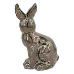 Статуэтка заяц из текстурированной терракоты и покрытый глянцевой краской под бронзу Rabbit Charm  варинант исполнения - 2 | Loft Concept в Екатеринбурге