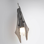 Подвесной светильник с черной металлической основой и рельефным плафоном Glass Pod варинант исполнения - 6 | Loft Concept в Екатеринбурге