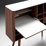 Дизайнерский комод-буфет на высоких ножках с выдвижными ящиками и открытыми полками Joshar варинант исполнения - 4 | Loft Concept в Екатеринбурге