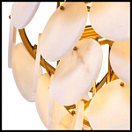 Люстра четырехъярусная с подвесками в форме дисков Cryptocrystalline Stone варинант исполнения - 1 | Loft Concept в Екатеринбурге