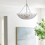 Люстра декорированная цветами из стекла Lightness of Flowers варинант исполнения - 3 | Loft Concept в Екатеринбурге