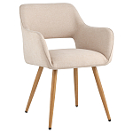 Стул в рогожке бежевого цвета NEASAN STOOL варинант исполнения - 1 | Loft Concept в Екатеринбурге