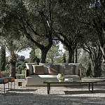 Дизайнерский уличный диван из массива дерева с плетеной спинкой PALINFRASCA Sofa варинант исполнения - 17 | Loft Concept в Екатеринбурге