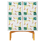 Тумба  с рисунком Short Pina Colada Orange варинант исполнения - 1 | Loft Concept в Екатеринбурге