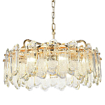 Люстра подвесная круглая с хрустальными овальными подвесками Harmonica варинант исполнения - 1 | Loft Concept в Екатеринбурге