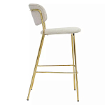 Стул барный широкой полукруглой спинкой на золотистых ножках Chair Smooth Shapes варинант исполнения - 2 | Loft Concept в Екатеринбурге