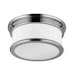 Потолочный светильник для ванных комнат цвета хром с вытянутым плафоном из молочного стекла Feiss варинант исполнения - 1 | Loft Concept в Екатеринбурге