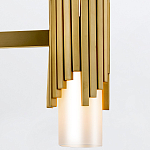 Люстра цвета латунь с 4-мя матовыми цилиндрическими плафонами Elstead Lighting варинант исполнения - 4 | Loft Concept в Екатеринбурге