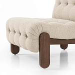 Кресло с деревянным каркасом и обивкой из ткани букле Medieval Furniture варинант исполнения - 4 | Loft Concept в Екатеринбурге