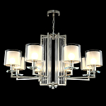 Люстра с 8-ю цилиндрическими плафонами из стекла Laurent варинант исполнения - 8 | Loft Concept в Екатеринбурге