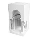 Встраиваемый в стену гипсовый светильник под покраску с арками и рельефными колоннами Antiquity Athena варинант исполнения - 2 | Loft Concept в Екатеринбурге