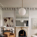 Подвесной светильник в форме шара из белого текстурного стекла Atmosphere варинант исполнения - 3 | Loft Concept в Екатеринбурге