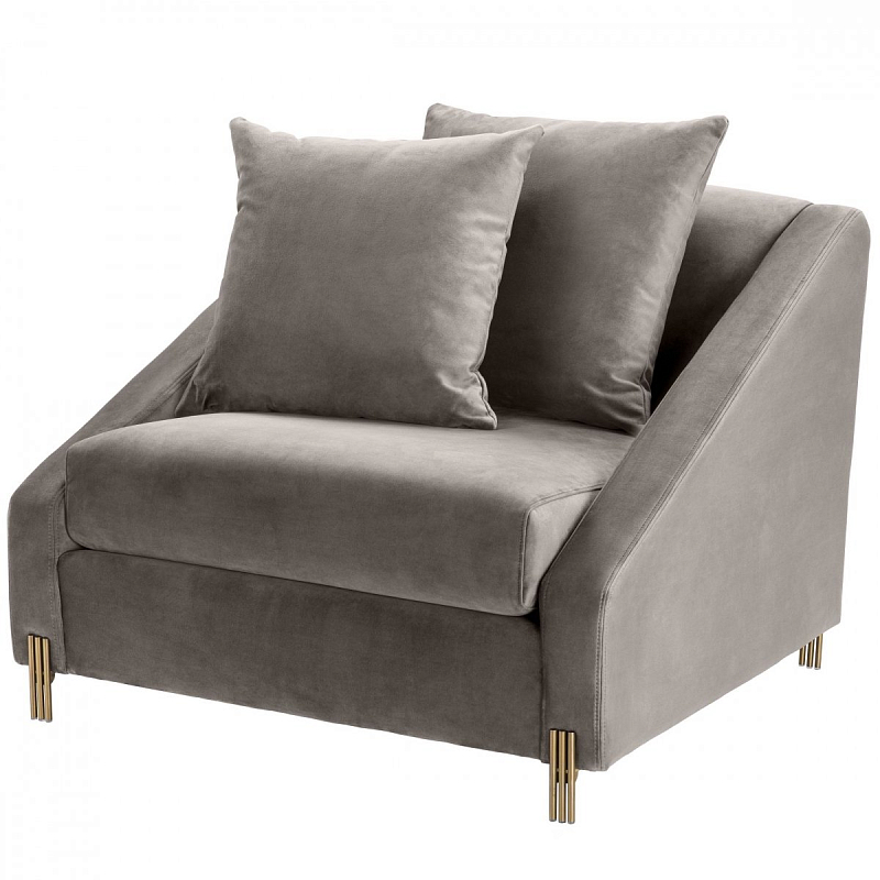 Кресло Eichholtz Chair Candice grey Латунь Серый Кресло Eichholtz Chair Candice grey Латунь Серый в Екатеринбурге | Loft Concept