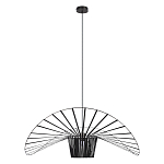 Подвесной светильник чёрного цвета с металлическим каркасом в форме веера Friture Vertigo Pendant варинант исполнения - 1 | Loft Concept в Екатеринбурге