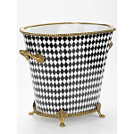 Фарфоровое кашпо Black and white square варинант исполнения - 2 | Loft Concept в Екатеринбурге