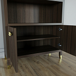 Книжный Стеллаж Elsa Dreams Walnut с задней стенкой варинант исполнения - 4 | Loft Concept в Екатеринбурге