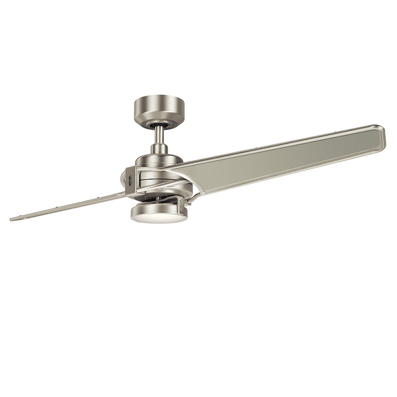 Потолочный светильник вентилятор с двумя широкими лопастями Kichler Серый в Екатеринбурге | Loft Concept 