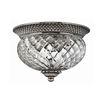Потолочный светильник с чашеобразным плафоном из толстого волнообразного стекла и широким узорчатым основанием Hinkley варинант исполнения - 5 | Loft Concept в Екатеринбурге