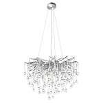 Люстра подвесная с прозрачными стеклянными подвесками в форме капель Диаметр 60 см Droplet Chandelier варинант исполнения - 10 | Loft Concept в Екатеринбурге