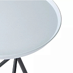 Столик приставной с круглой серой столешницей и черным основанием Round Stable Table варинант исполнения - 3 | Loft Concept в Екатеринбурге