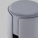 Пуф Alice Poof Grey Серый велюр варинант исполнения - 4 | Loft Concept в Екатеринбурге