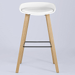 Барный стул на ножках из натурального дерева Boras White варинант исполнения - 3 | Loft Concept в Екатеринбурге