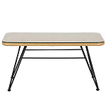 Журнальный столик с столешницей из ротанга и стекла Wicker Tabletop Under Glass варинант исполнения - 1 | Loft Concept в Екатеринбурге