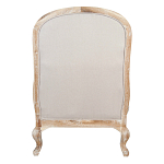 Кресло с пуфом с мягкой обивкой из льна Edward Armchair beige варинант исполнения - 3 | Loft Concept в Екатеринбурге