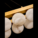 Люстра линейная прямоугольная с сферическими плафонами Phased Spheres варинант исполнения - 3 | Loft Concept в Екатеринбурге