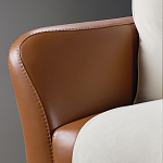 Элитарный современный диван Birmingham с кожаной спинкой варинант исполнения - 3 | Loft Concept в Екатеринбурге