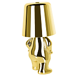 Настольная лампа фигурная золотого цвета с гладким абажуром Высота 19 см Sophia варинант исполнения - 6 | Loft Concept в Екатеринбурге