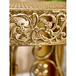 Столик приставной золотистый с орнаментом на столешнице Tanzania варинант исполнения - 7 | Loft Concept в Екатеринбурге