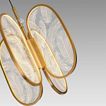 Люстра с гравировкой на акриловых плафонах Gravyura Bronze D 33 см варинант исполнения - 3 | Loft Concept в Екатеринбурге