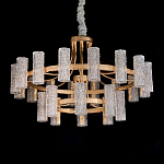 Люстра двухъярусная круглая с текстурными цилиндрическими плафонами Glimpse варинант исполнения - 7 | Loft Concept в Екатеринбурге