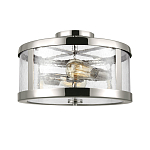 Потолочный светильник с цилиндрическим плафоном из прозрачного пузырькового стекла Feiss варинант исполнения - 1 | Loft Concept в Екатеринбурге