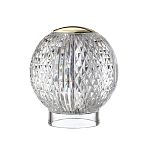 Настольная лампа с прозрачным шарообразным плафоном на цилиндрической подставке Crystal Globule варинант исполнения - 1 | Loft Concept в Екатеринбурге