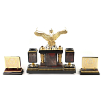 Настольный письменный набор из яшмы и долерита с декором Двуглавый орел Manager Organizer варинант исполнения - 3 | Loft Concept в Екатеринбурге