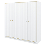 Шкаф белый четырёхдверный для одежды Antique Order варинант исполнения - 1 | Loft Concept в Екатеринбурге