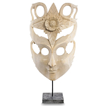 Маска ручной работы деревянная с резьбой Mask of Happiness варинант исполнения - 1 | Loft Concept в Екатеринбурге