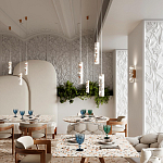 Подвесной светильник с цилиндрическим белым бетонным плафоном Terrazzo Light варинант исполнения - 3 | Loft Concept в Екатеринбурге