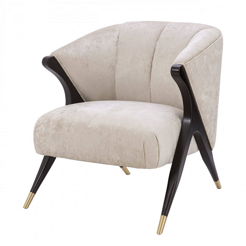 Кресло Eichholtz Chair Pavone White Молочный Черный Латунь Кресло Eichholtz Chair Pavone White Молочный Черный Латунь в Екатеринбурге | Loft Concept