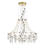 Люстра подвесная из металла с хрустальными прозрачными подвесками Quasar 81 варинант исполнения - 2 | Loft Concept в Екатеринбурге