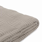 Плед из хлопка рельефной вязки бежево-серого цвета Waffle Comfort варинант исполнения - 2 | Loft Concept в Екатеринбурге