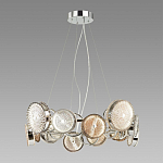 Люстра с плафонами из дымчатого стекла Glass Peonies варинант исполнения - 3 | Loft Concept в Екатеринбурге