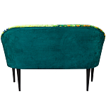 Диван двухместный из натурального бука зеленый с цветочным принтом Impressionism in Art варинант исполнения - 2 | Loft Concept в Екатеринбурге