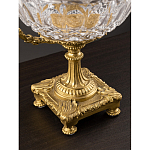 Чаша из рельефного стекла прозрачного цвета на бронзовой подставке Eden Garden варинант исполнения - 6 | Loft Concept в Екатеринбурге