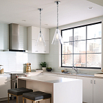 Подвесной светильник с прозрачным рельефным стеклянным плафоном в форме конуса Feiss варинант исполнения - 9 | Loft Concept в Екатеринбурге