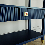 Стеллаж Elsa Dreams Blue со стеклянными полками и ящиком варинант исполнения - 2 | Loft Concept в Екатеринбурге