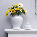 Ваза белая с крышкой однотонная Chinoiserie Ceramics варинант исполнения - 6 | Loft Concept в Екатеринбурге