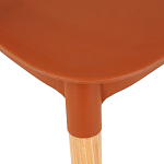 Пластиковый стул на ножках из массива бука Ferret Spiral Brown варинант исполнения - 5 | Loft Concept в Екатеринбурге